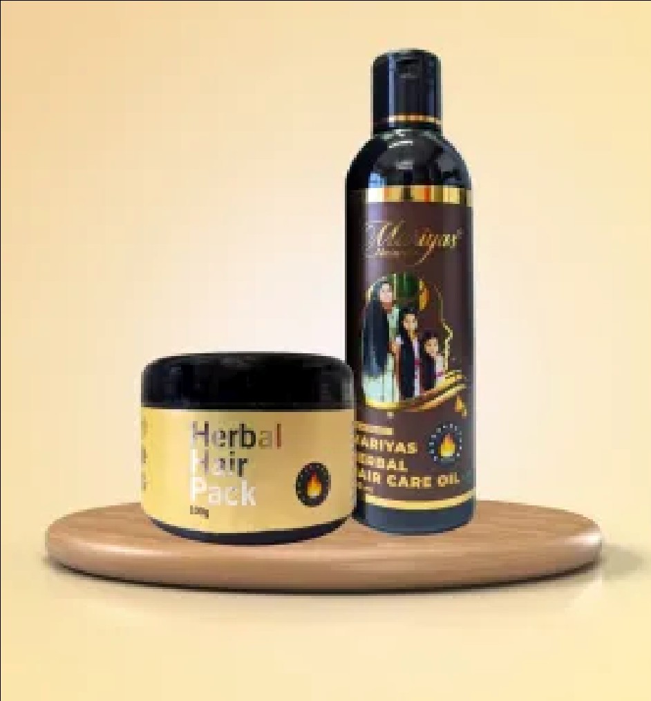 Mariyas Naturals herbal hair pack and oil