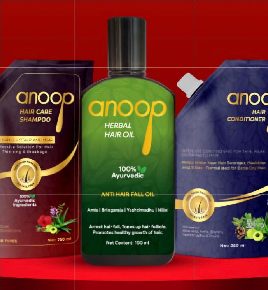 Anoop herbal hair oil and shampoo